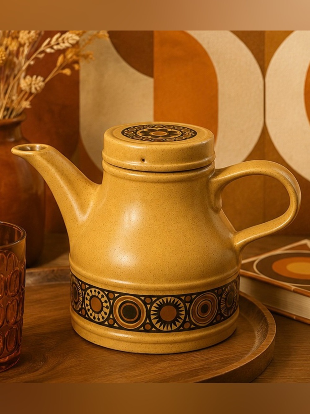KILNCRAFT Bacchus Vintage Teapot – Staffordshire England – 1970s
